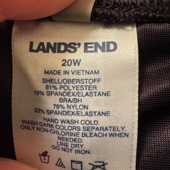 Lands End Tankini Swim Top Size 20W - Picture 3 of 4